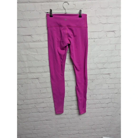 Lululemon Women's Reversible Wunder Under Leggings 4 Black/Hot Pink EUC 029 - Picture 4 of 9